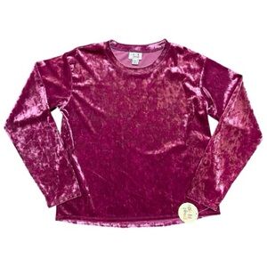Crushed Velvet Girls Top NWT